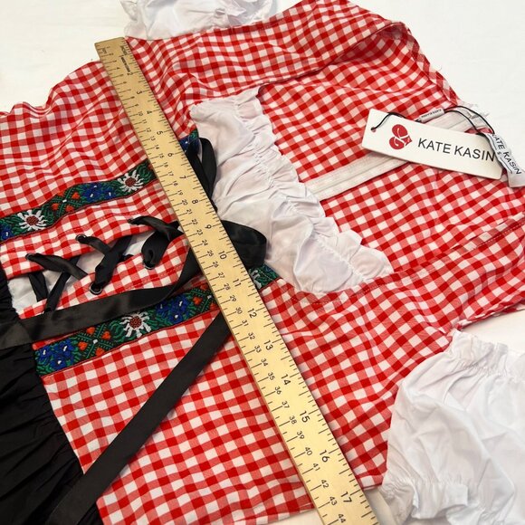 Kate Kasin German Dirndl Bavarian Dress Costume Oktoberfest Halloween Size Small - Picture 5 of 7